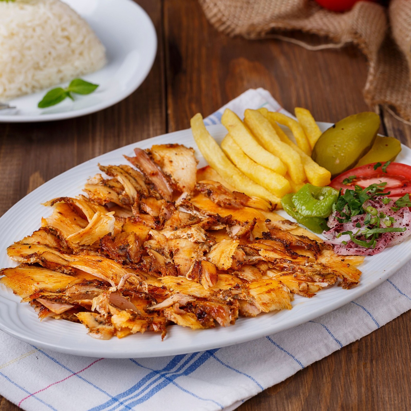 Ankara Usulü Tavuk Döner Servis 150 gr+Coca Cola