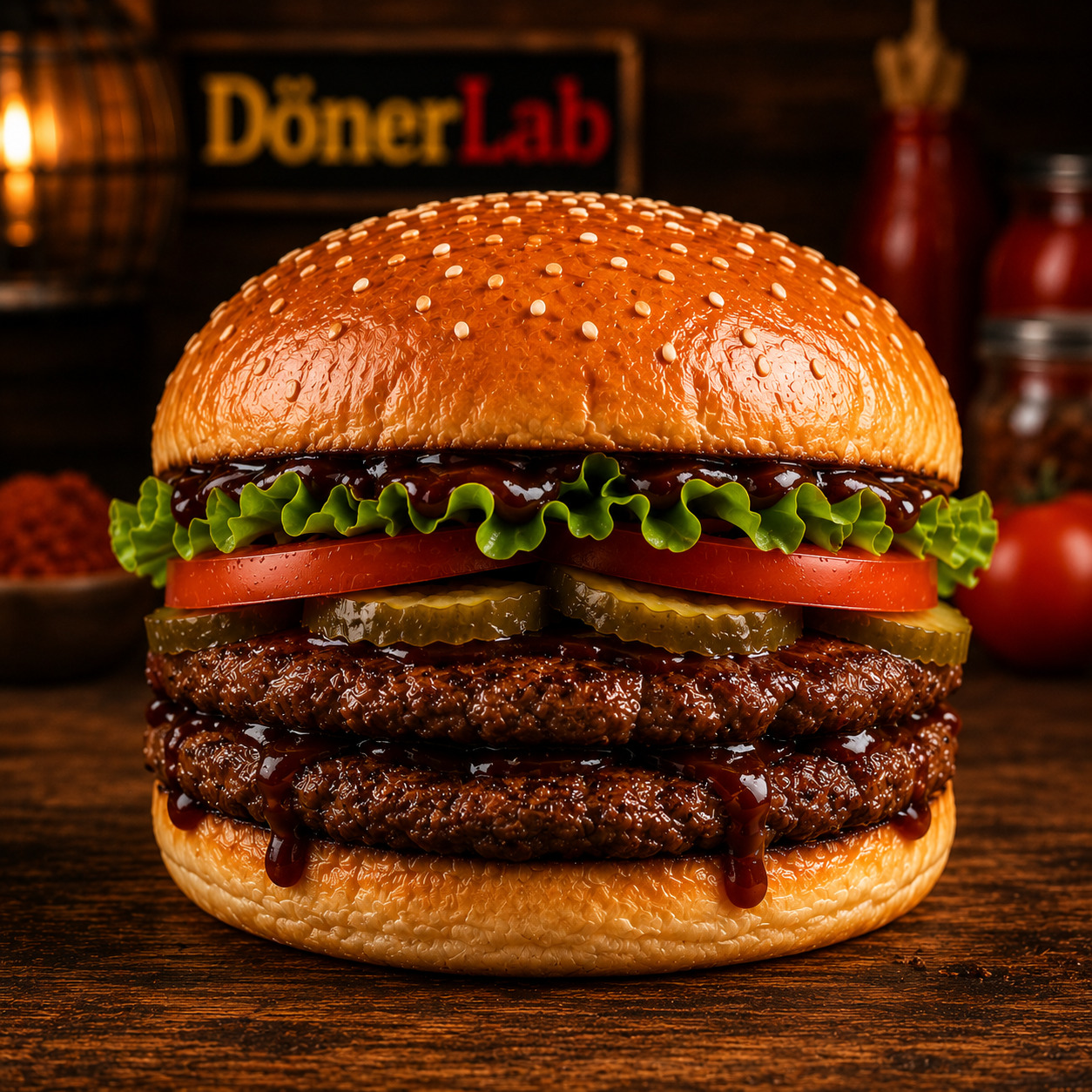 BBQ Burger Double (90 Gr) + (90 Gr)