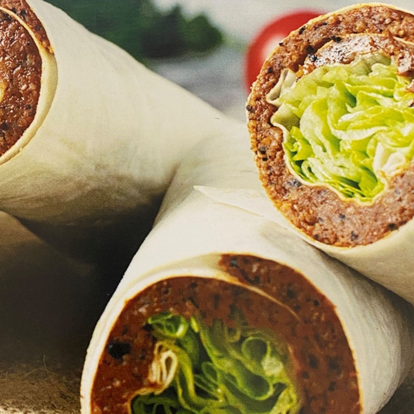 Çift Lavaşlı Tam Sürülmüş Çiğ Köfte Dürüm