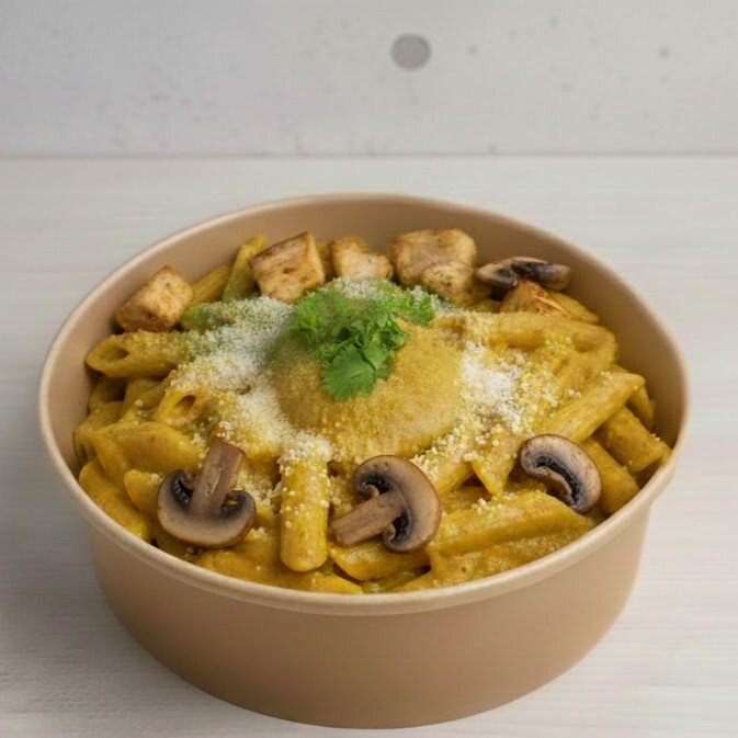 Körili Tavuklu Mantarlı Penne
