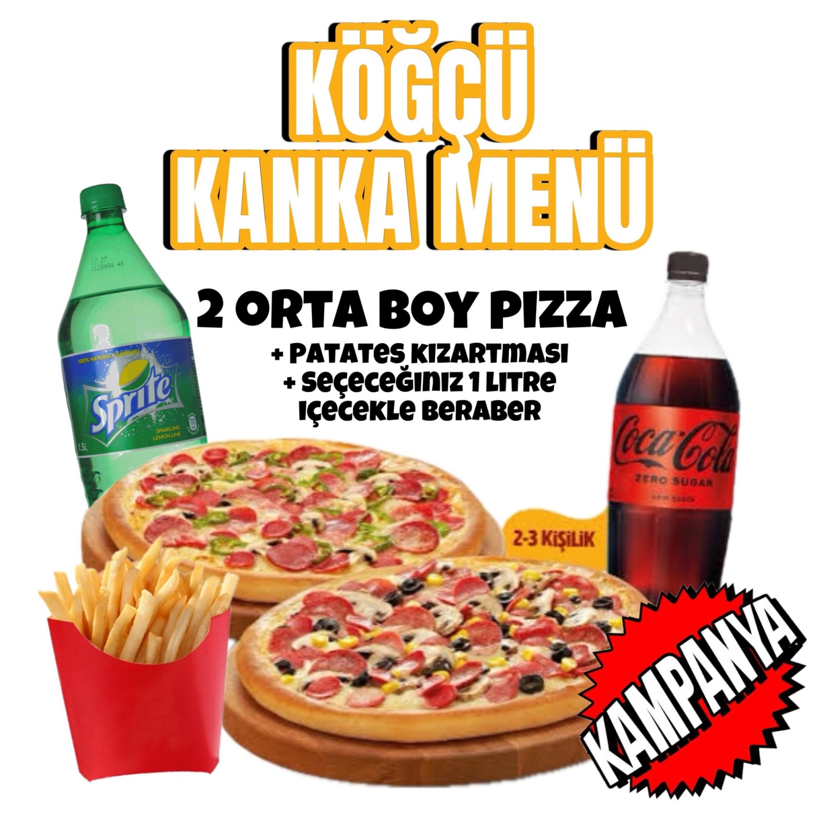 Köğçü Kanka Pizza Menü