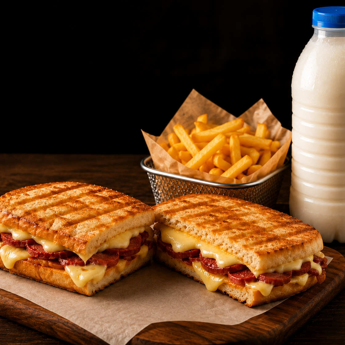 2'li Yarım Ekmek Tost Menü