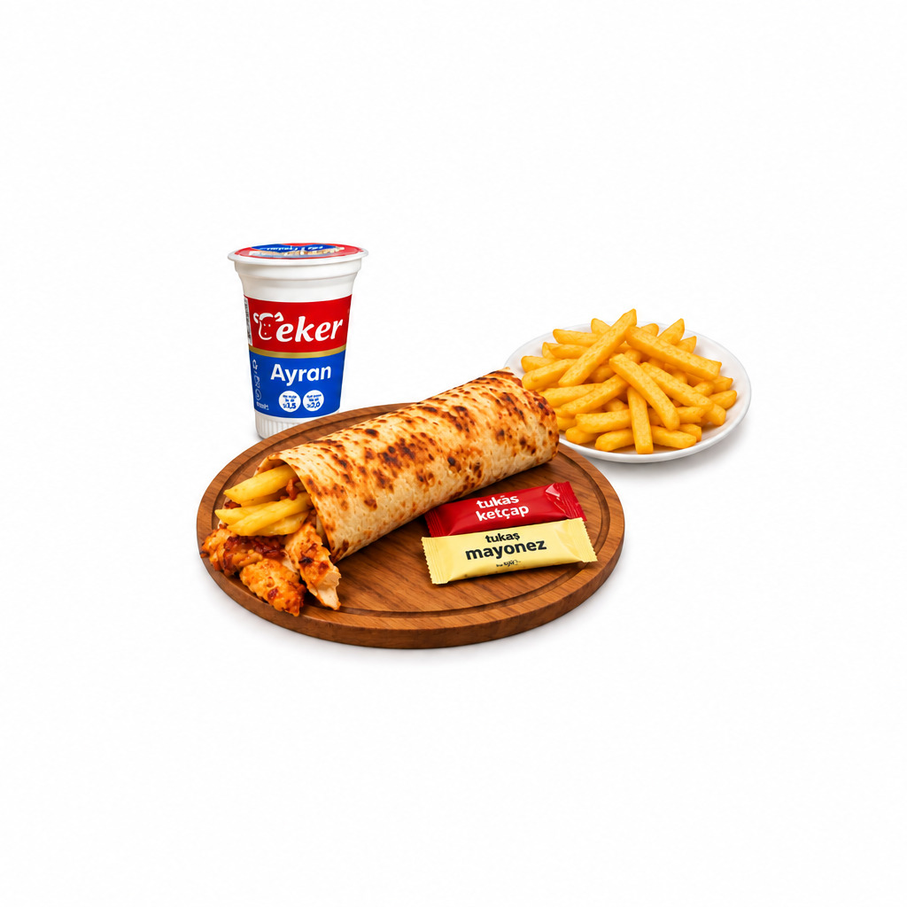 Köşem Klasik Tavuk Döner Dürüm Menü