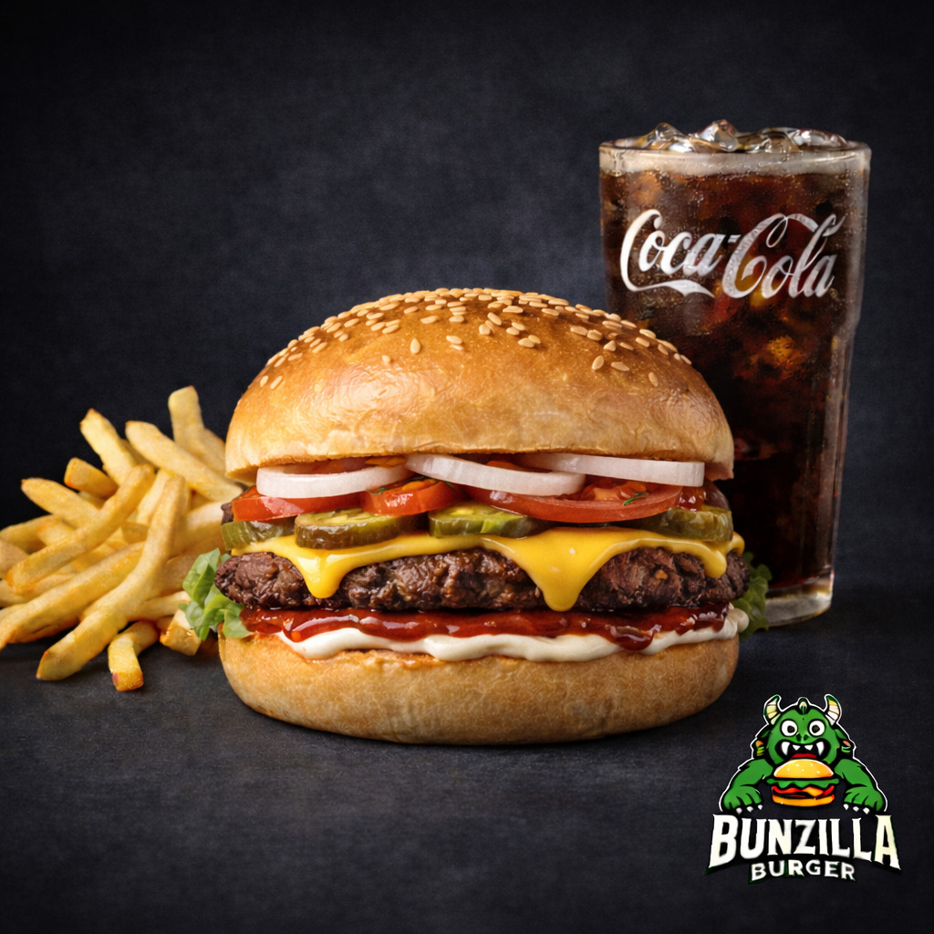 Retro Burger Menü