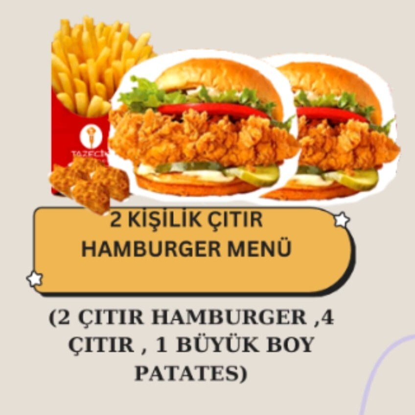İki Kişilik Çıtır Hambuger Menü