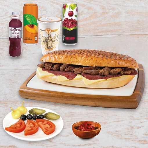 Pastırma Kavurma Kaşarlı Tost Menü