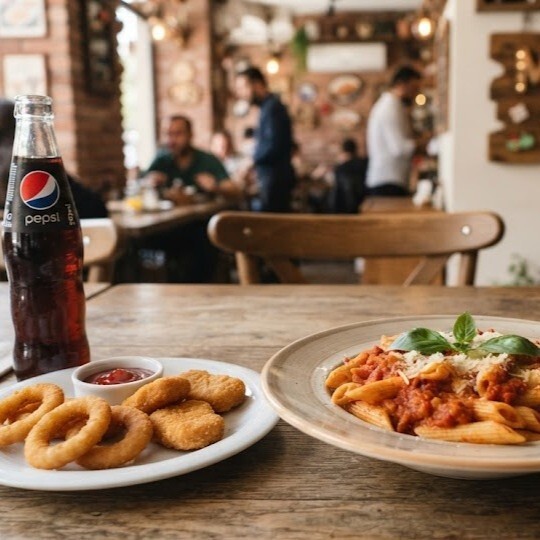 Arabiatta Penne ve Kızartma Keyif Pepsi Menü