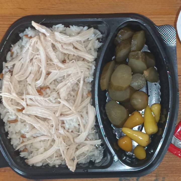 Pilav Üstü Tavuk (Tavuklu Pilav) + Ayran + Ketçap Ve Mayonez
