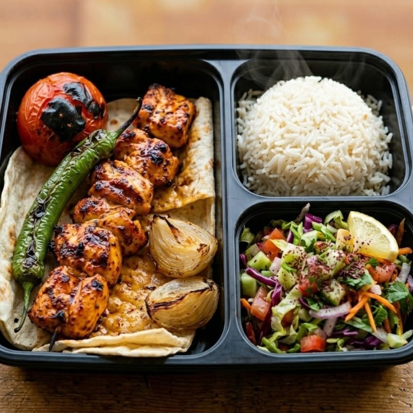 Tavuk İncik Şiş & Pilav & Salata