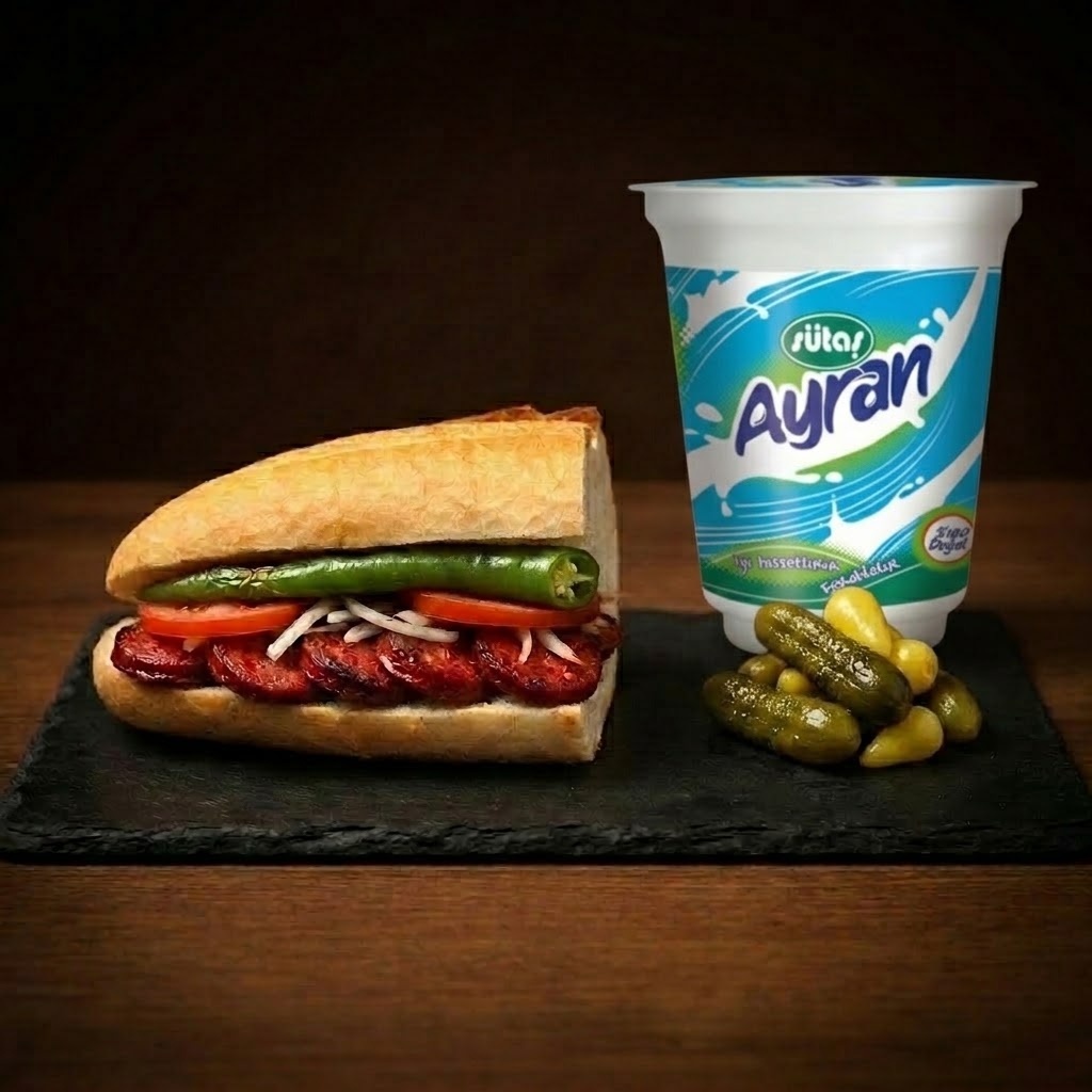 Yarım Ekmek Izgara Sucuk Menü