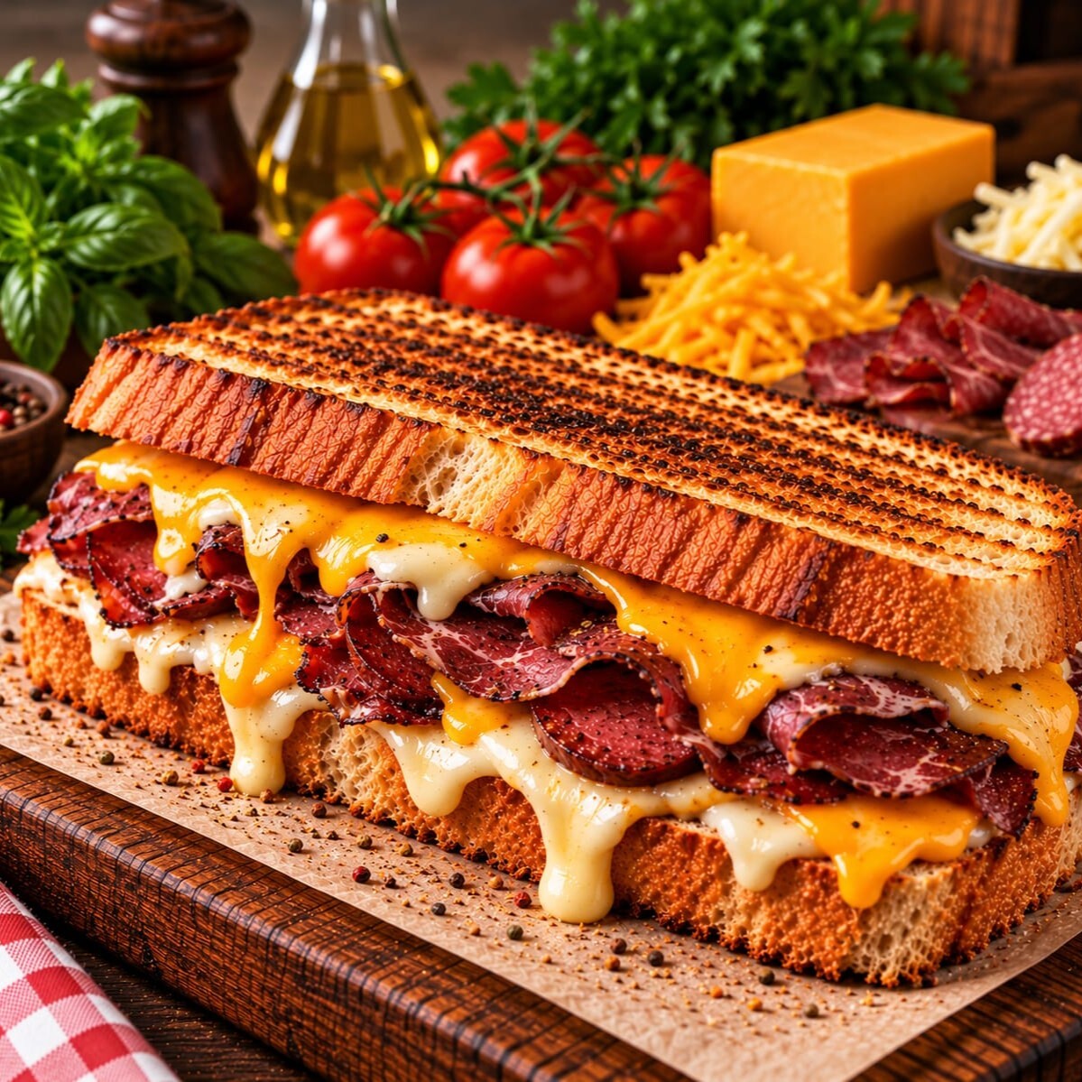 Cheddar Pastırmalı Tost