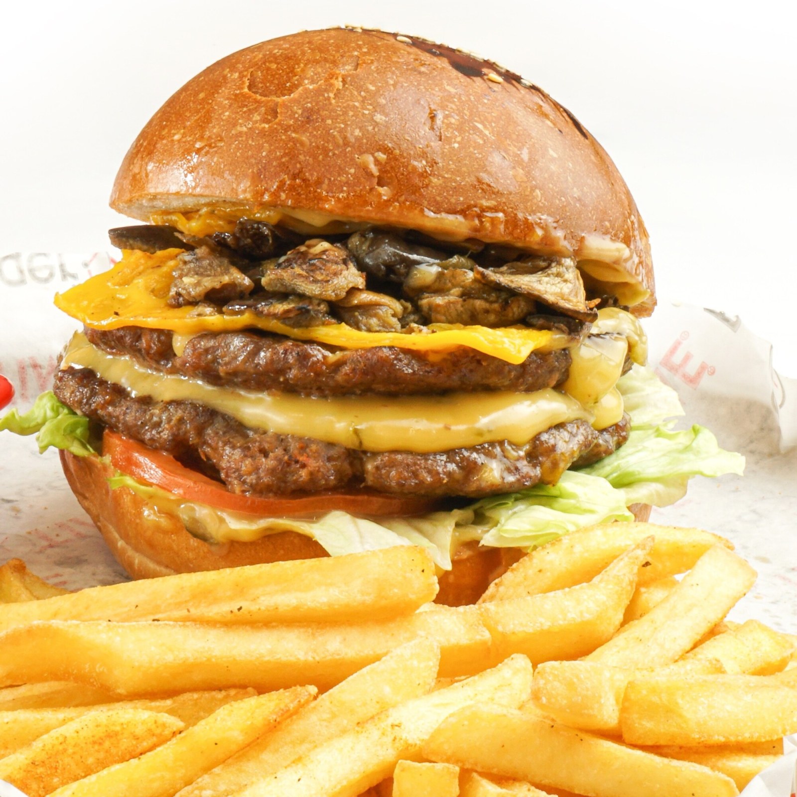 Double Köz Patlıcanlı Burger