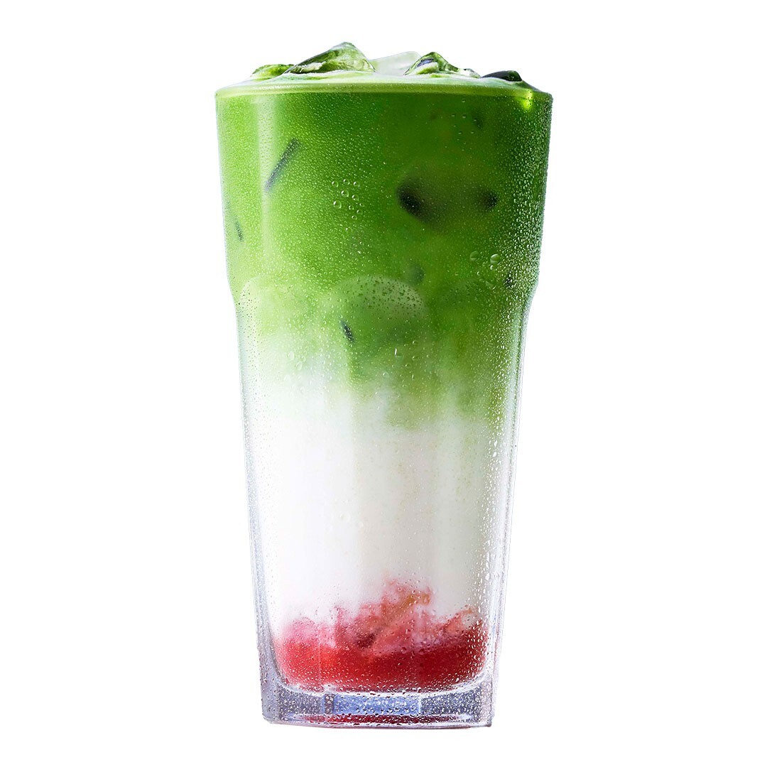 Iced Strawberry Matcha Latte