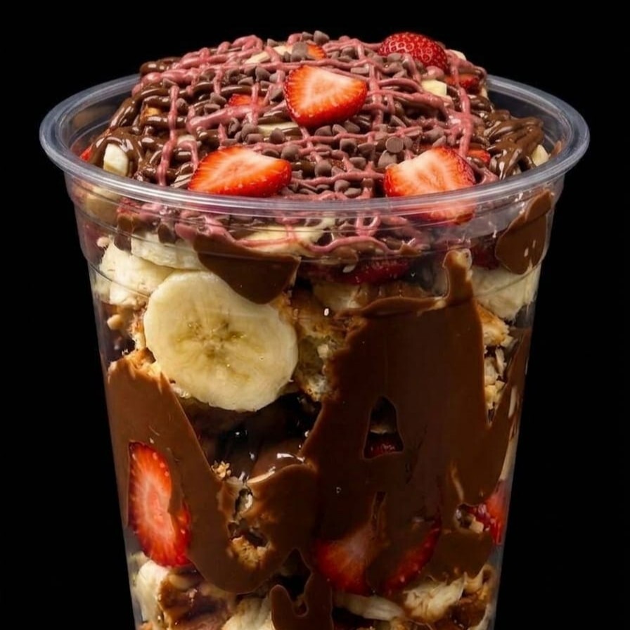 Çilekli Waffle Bardak