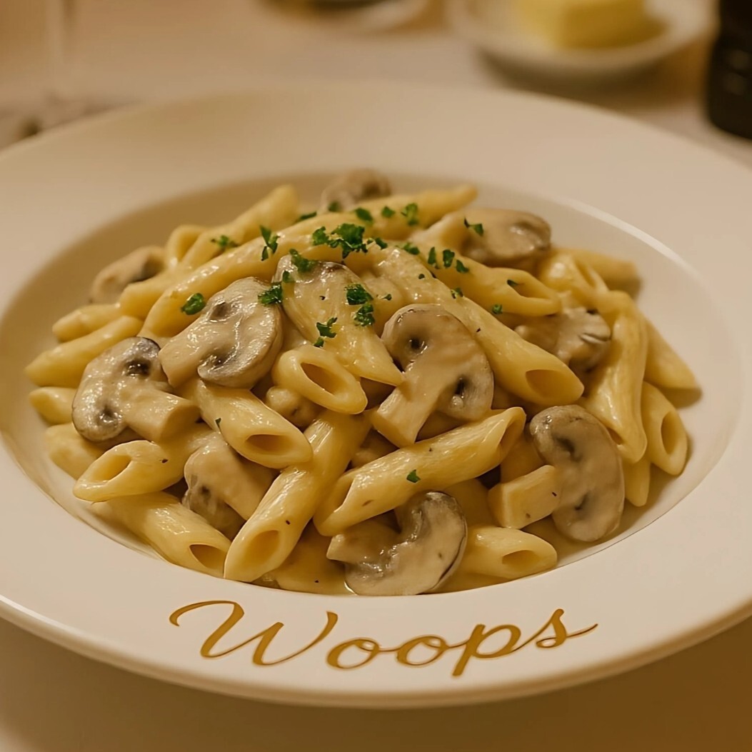 Kremalı Mantarlı Tavuklu Penne
