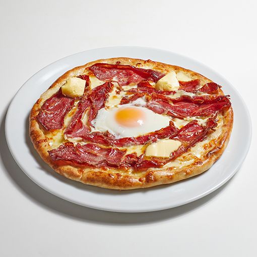 Soslu kaşar Pastırmalı Pide (Yuvarlak)