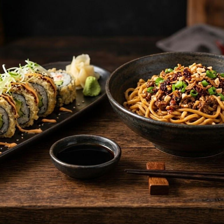 California Tempura Roll + Dana Etli Noodle + 1 Coca Cola 330 ml.