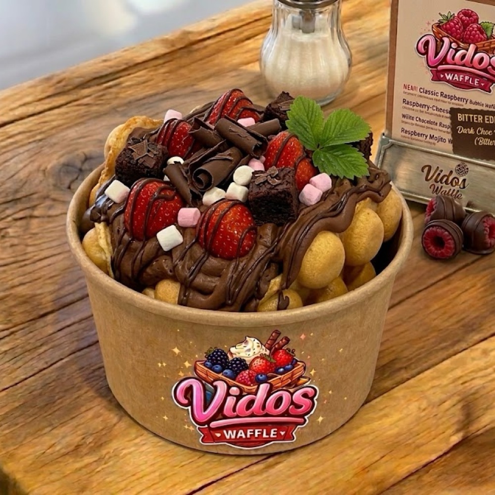 Bitter Çikolatalı Bowl Waffle (Dilimlenmiş Hamur)