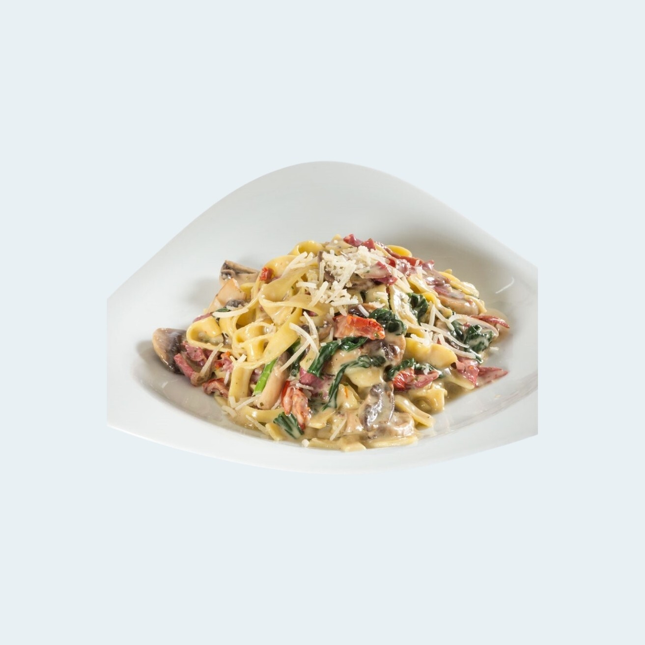 Mantarlı Ispanaklı Fettuccine