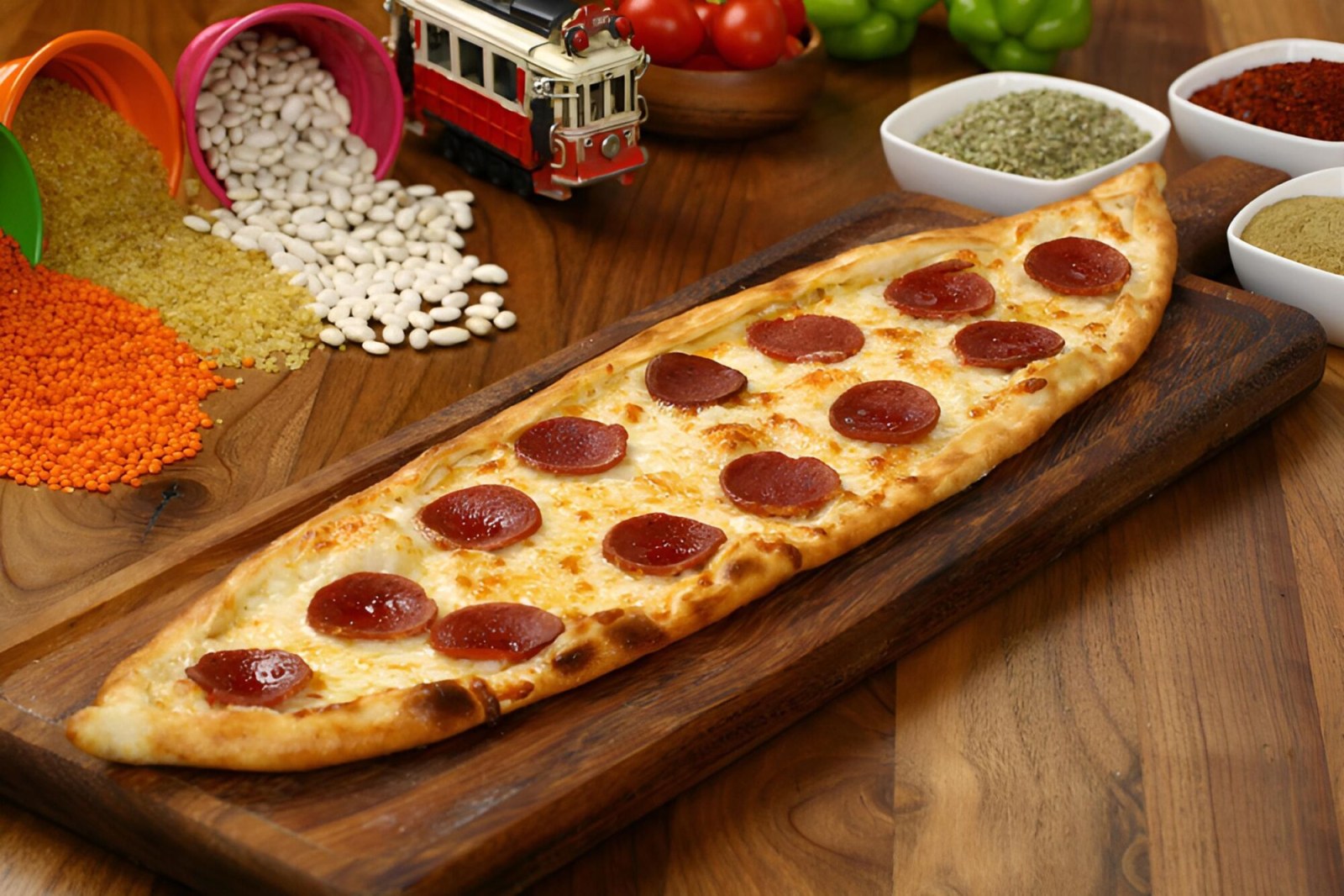 Kaşarlı Sucuklu Pide Menü