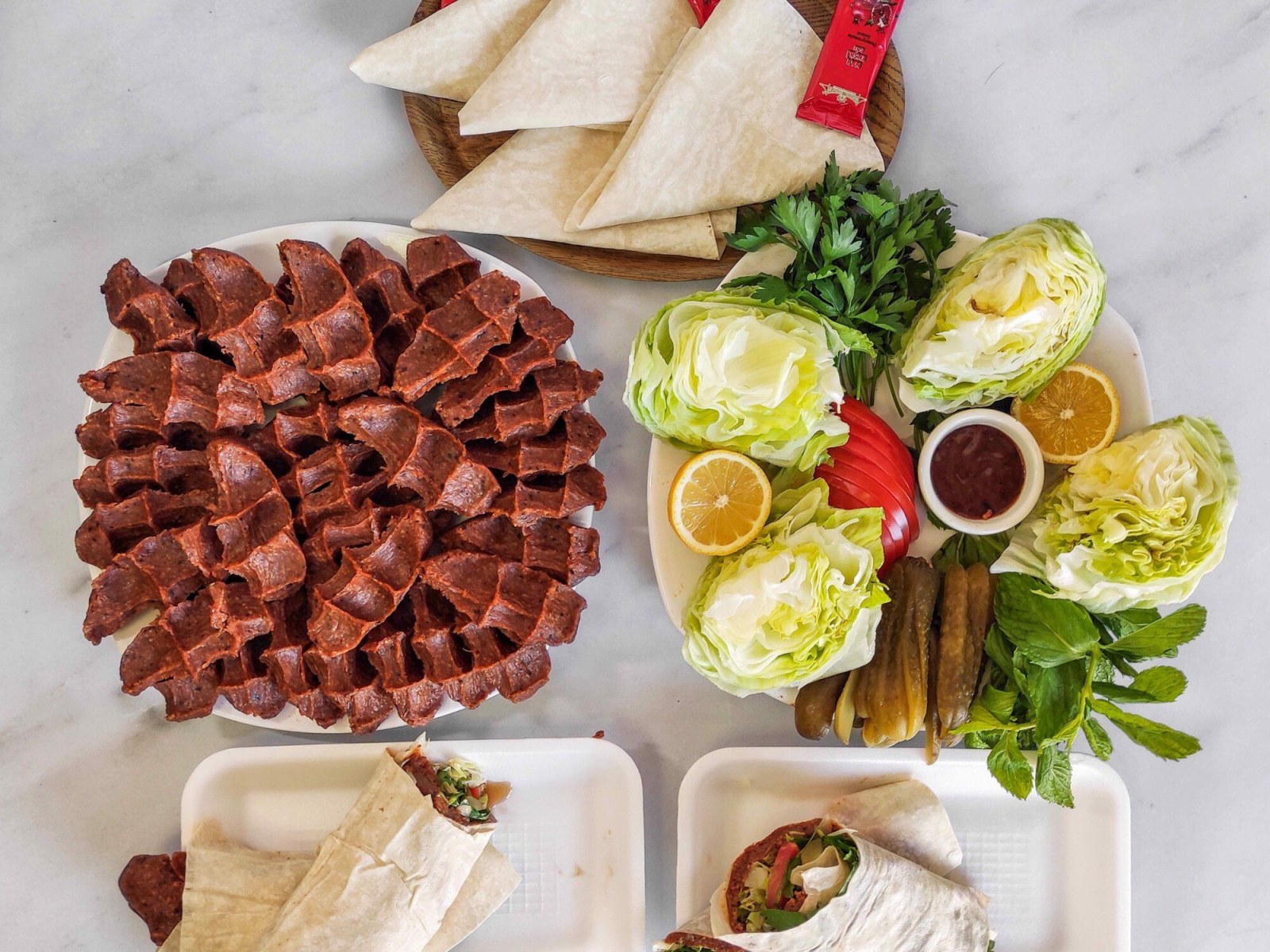 Garnitürsüz Çiğ Köfte Menü (750 Gr)