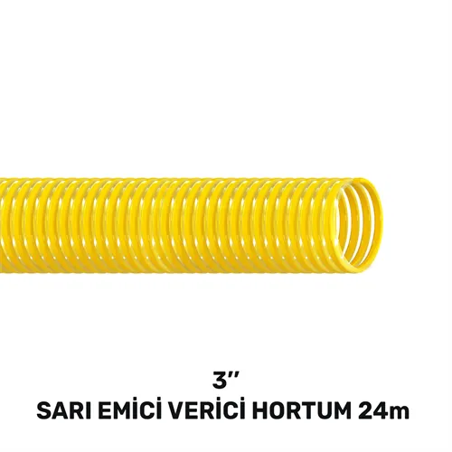 3'' SARI EMİCİ VERİCİ HORTUM 24 MT (1290gr/mt)