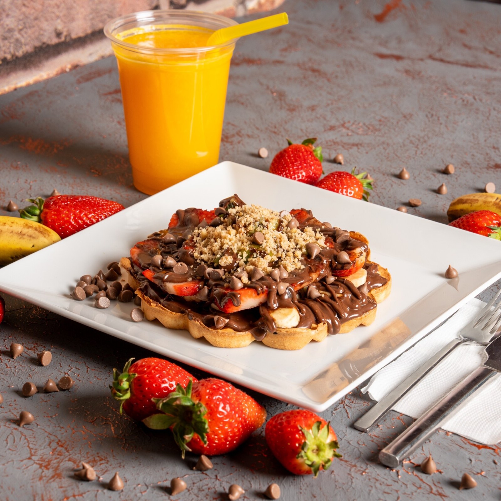 Nutella Waffle Menü