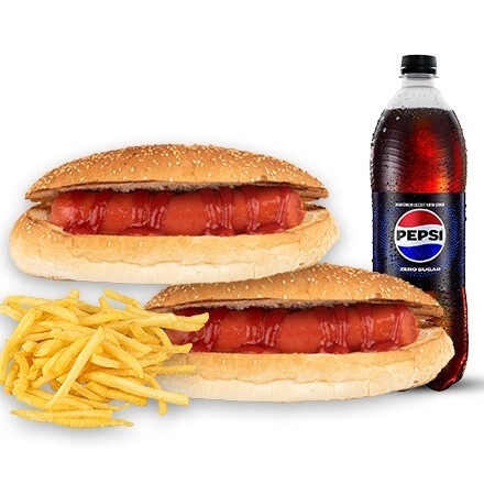 2 Li Hot Dog Menü
