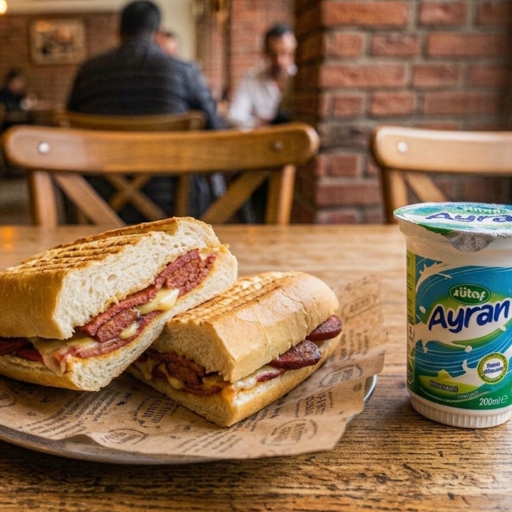 Karışık Tost + Ayran