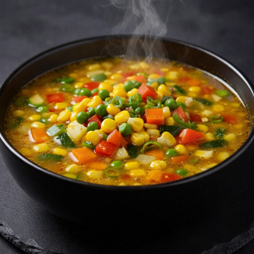 Sebzeli Mısır Çorbası / Vegetable Corn Soup