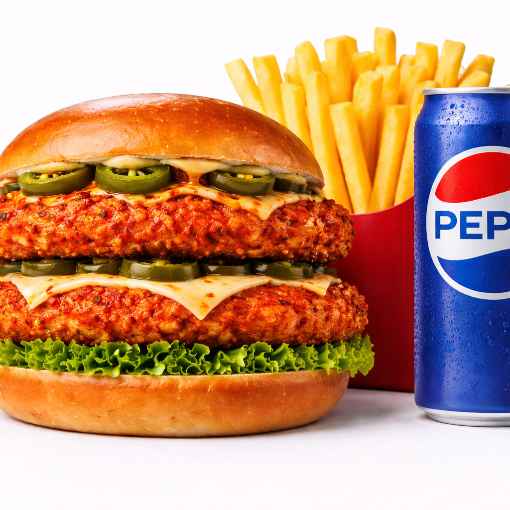 Mr Dubleks Hot Chicken Burger Menu