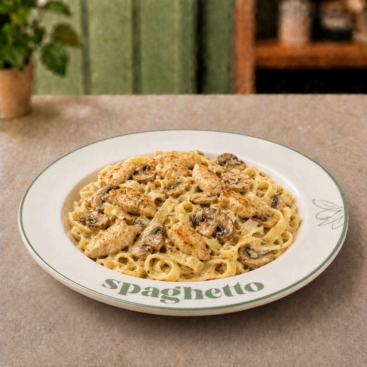 Chicken Mushroom Makarna