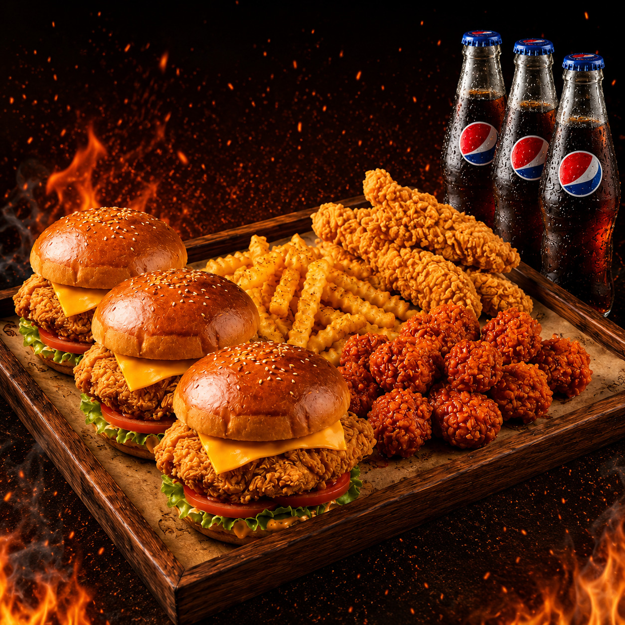 Tria Mix Burger Menü (3 + Kişilik)