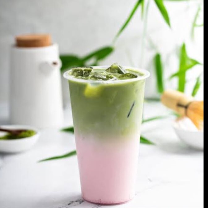 Ice Strawberry Matcha Latte