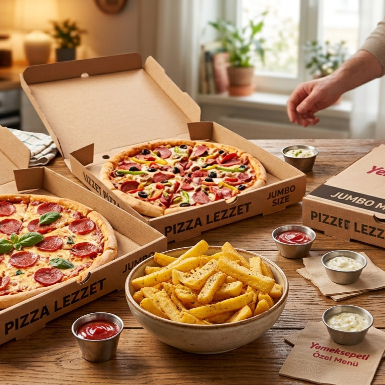 2'li Karışık Pizza (Jumbo Boy) Menü
