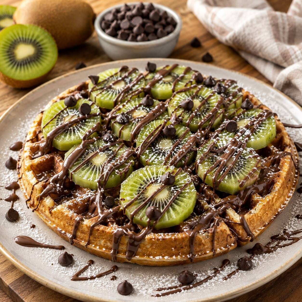 Muz +Kivi Waffle