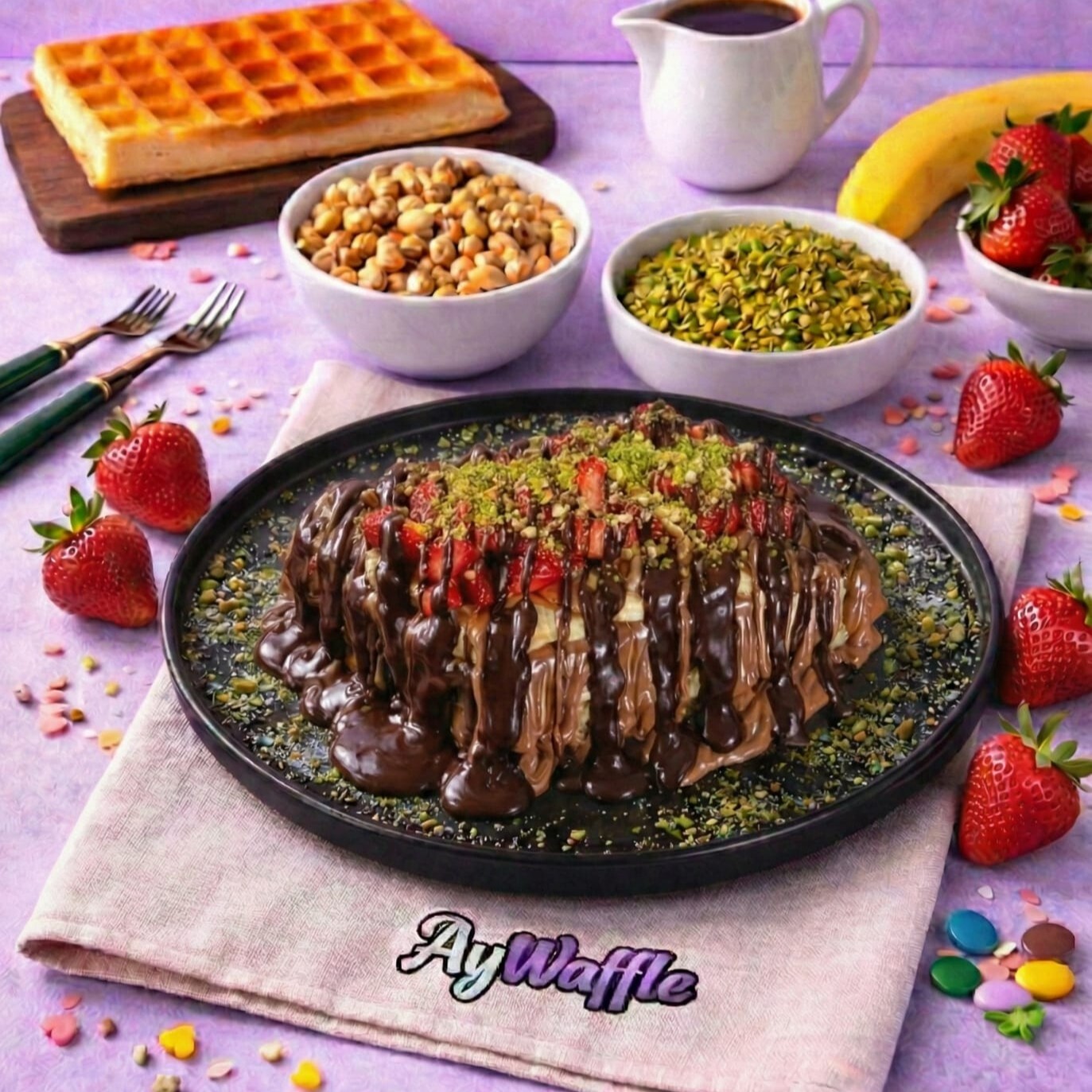 Çikolata Aşkı Waffle