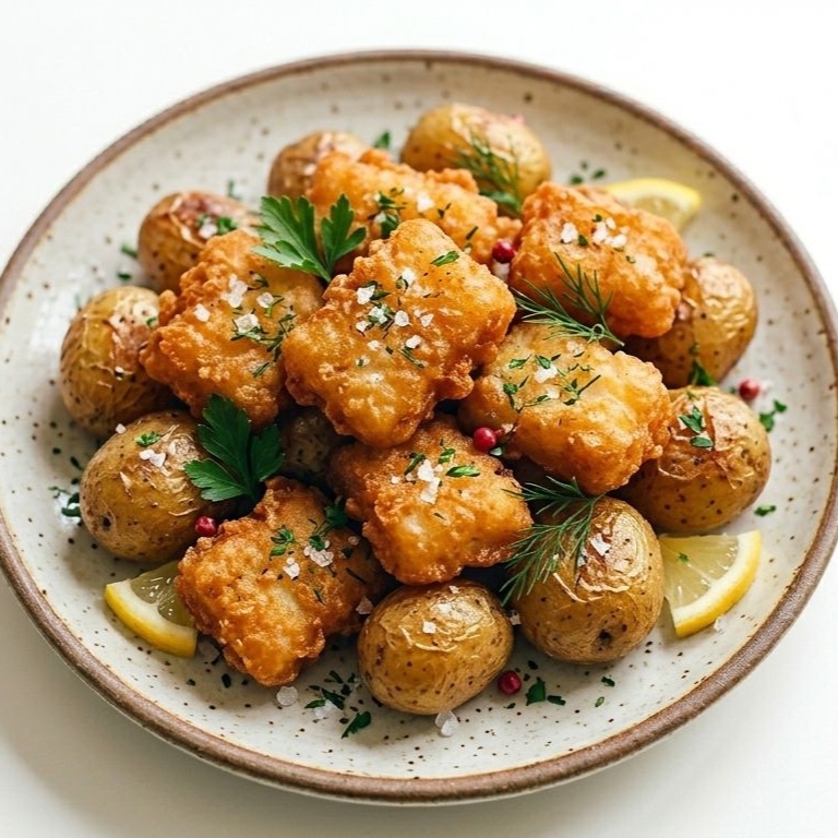 Crispy Fish & Baby Potatoes