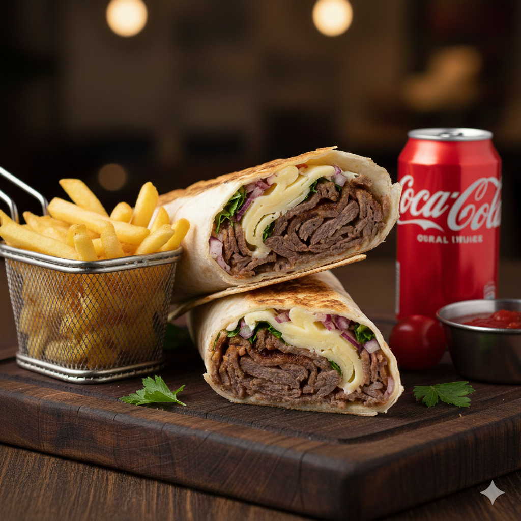 Et Döner Dürüm (100gr) (Menü)+ Coca-Cola (450ml)
