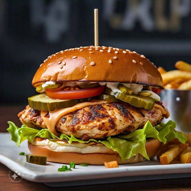 Double Tavuk Fileto Burger