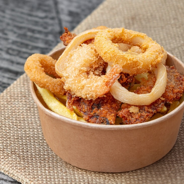 Kalamar & Levrek & Cips Kovası