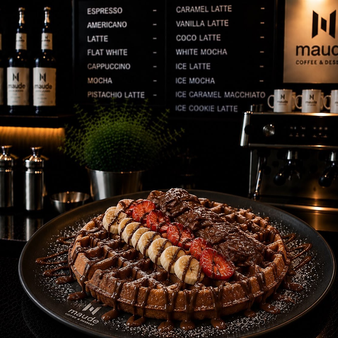 Waffle Meyveli
