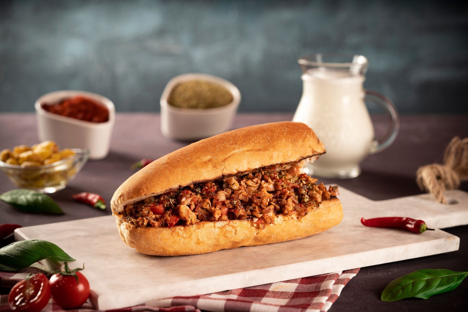 Yarım Ekmek Arası Biberli Kokoreç
