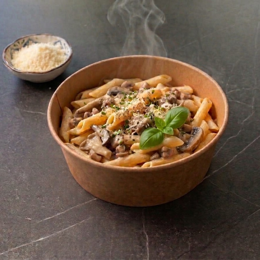 Kremalı Mantarlı Penne