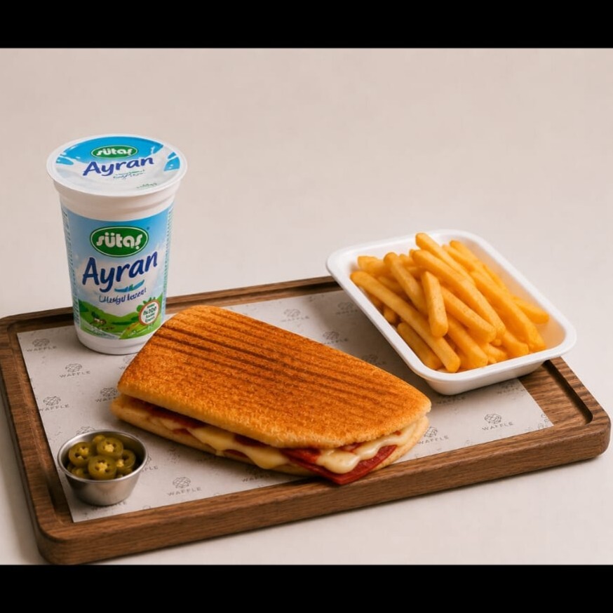 3 Çeyrek Kaşarlı Tost Menü