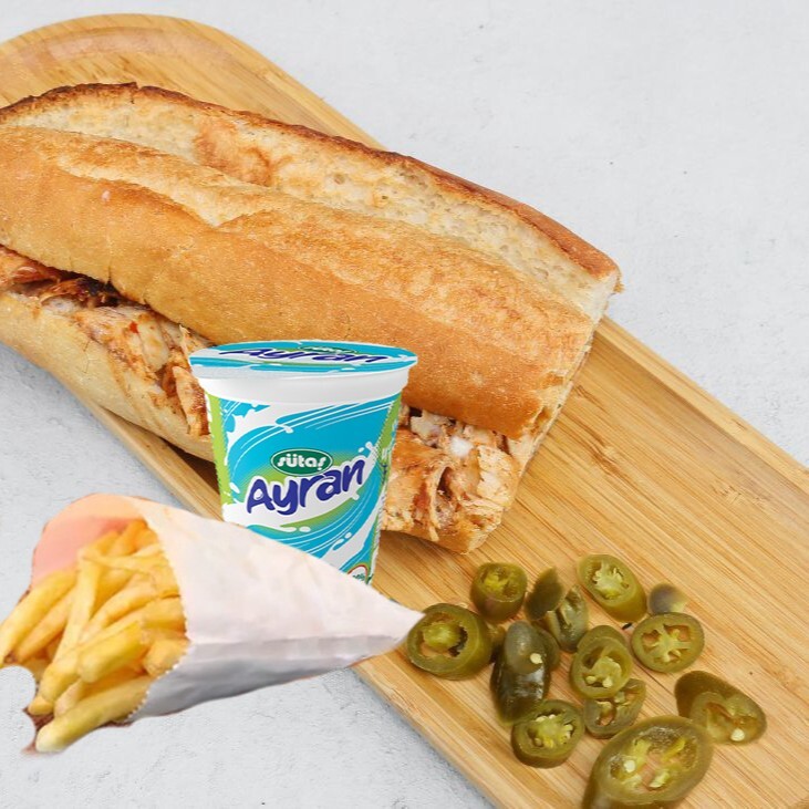 Yarım Ekmek Arası Tavuk Döner Menü
