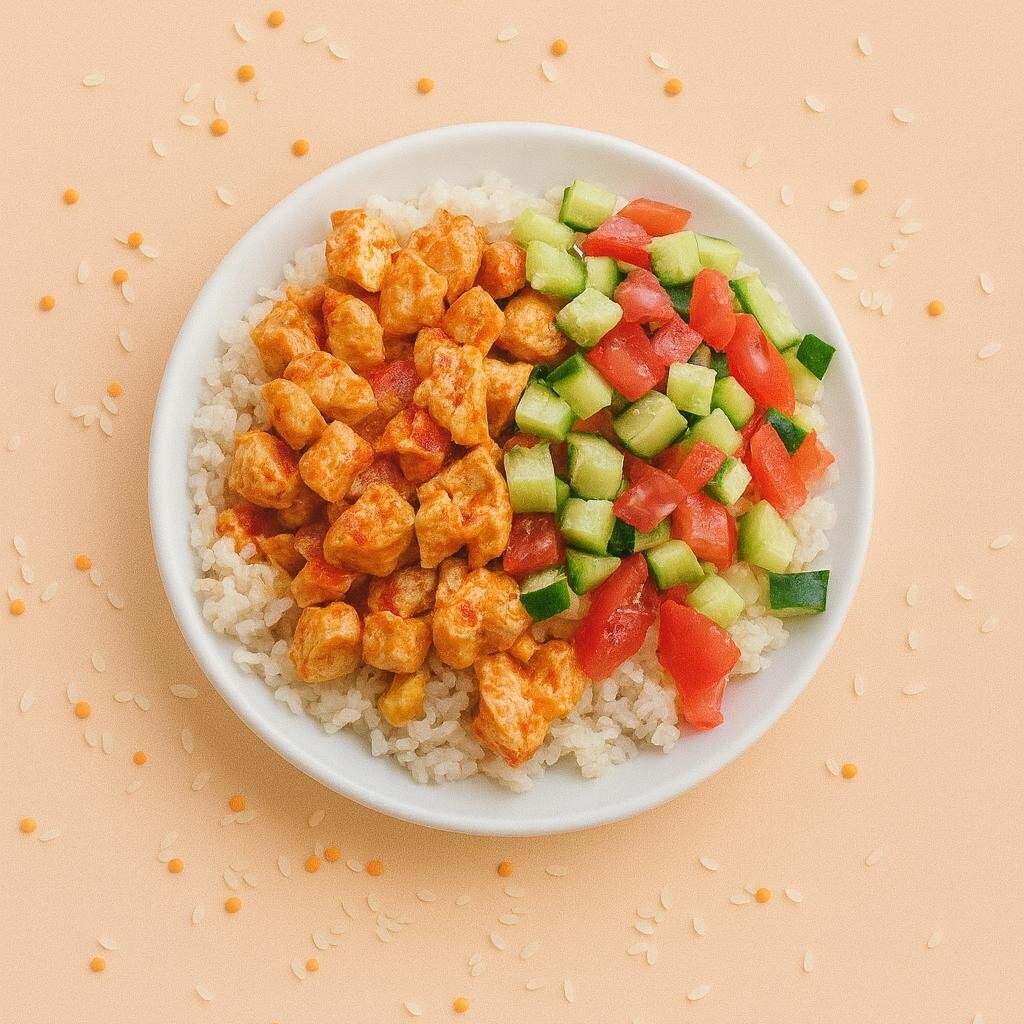 Pilavüstü Tavuk Sote + Salatalı Pilav