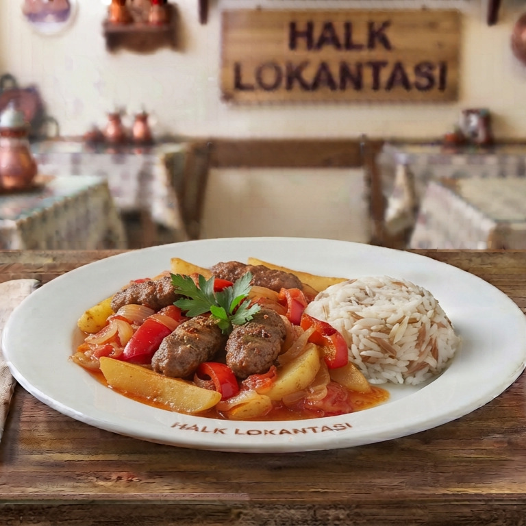 Halk Lokantası'ndan İzmir Köfte + Pilav veya Makarna