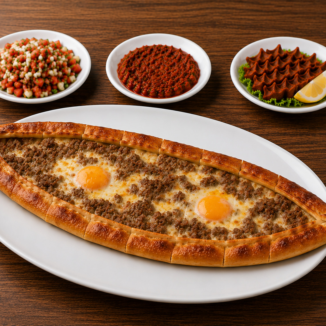 Kıymalı Yumurtalı Pide
