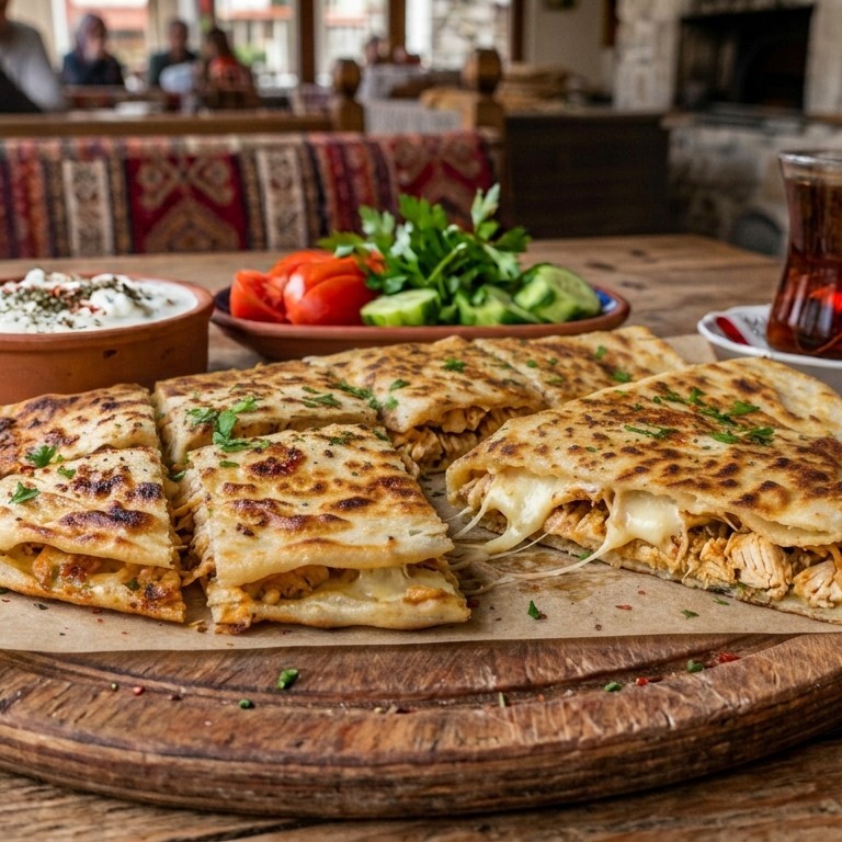 Tavuklu Kaşarlı Gözleme